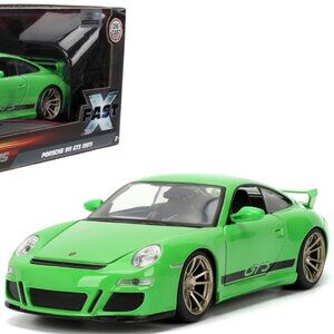 Jada 1:24 Fast & Furious Porsche 911 GT3 (997) Green Diecast Model Car 34919